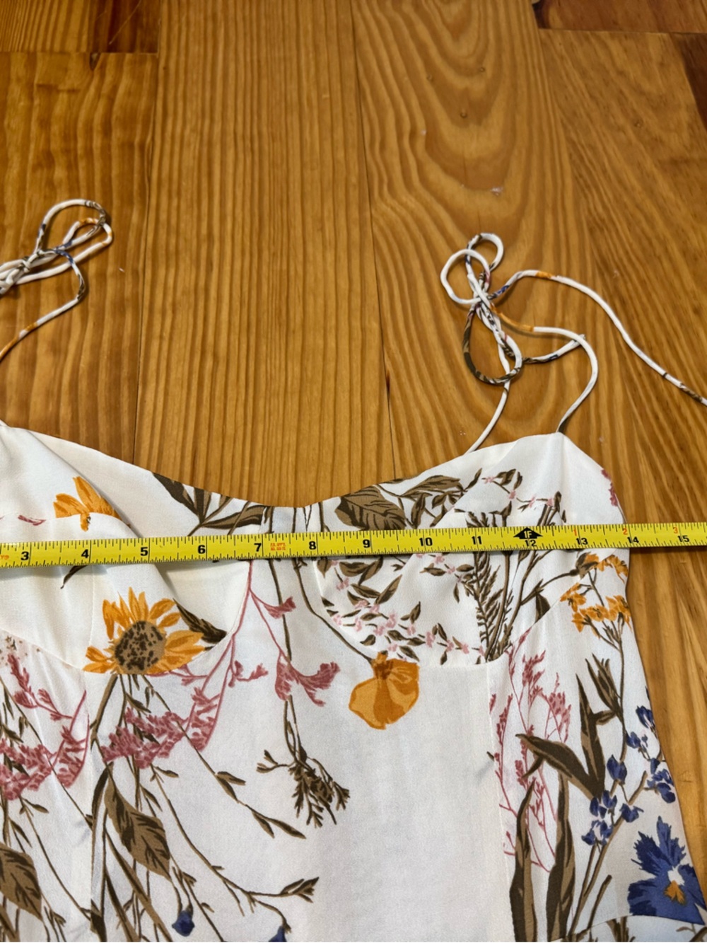 Reformation Kourtney Midi Dress in Frolic Floral Cream Women’s Size 6P - Picture 11 of 16